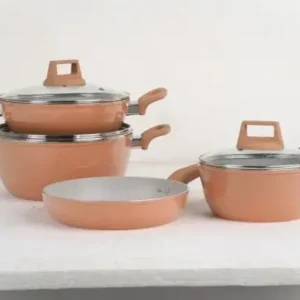 Kiam Die-Casting 7 Set Non-Stick Pan Ceramic Coated-Blue Color
